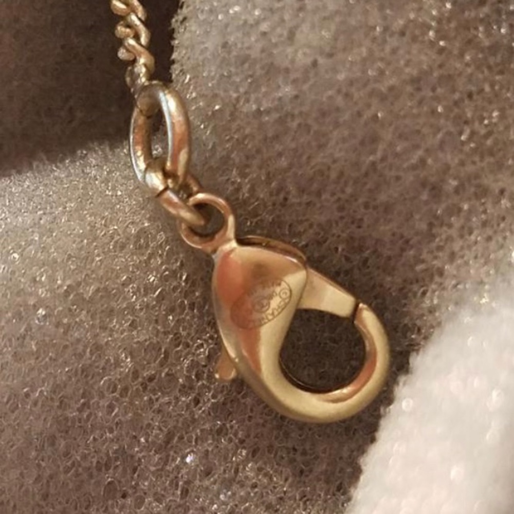 CHANEL Gold Turquoise & Crystal Pendant Necklace - Picture 7 of 8